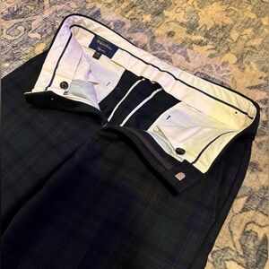 Brooks Brothers Navy Plaid Dress Pants
